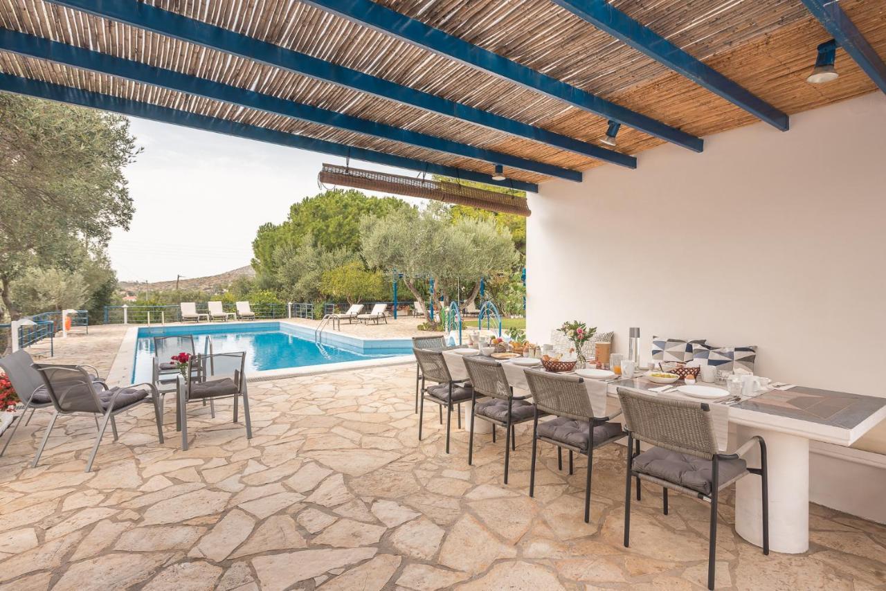 Summer Villa Pasiphae Private Pool - Bbq -Beach 2Min Sounion Esterno foto